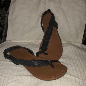 Rampage crossover navy blue braided sandals.